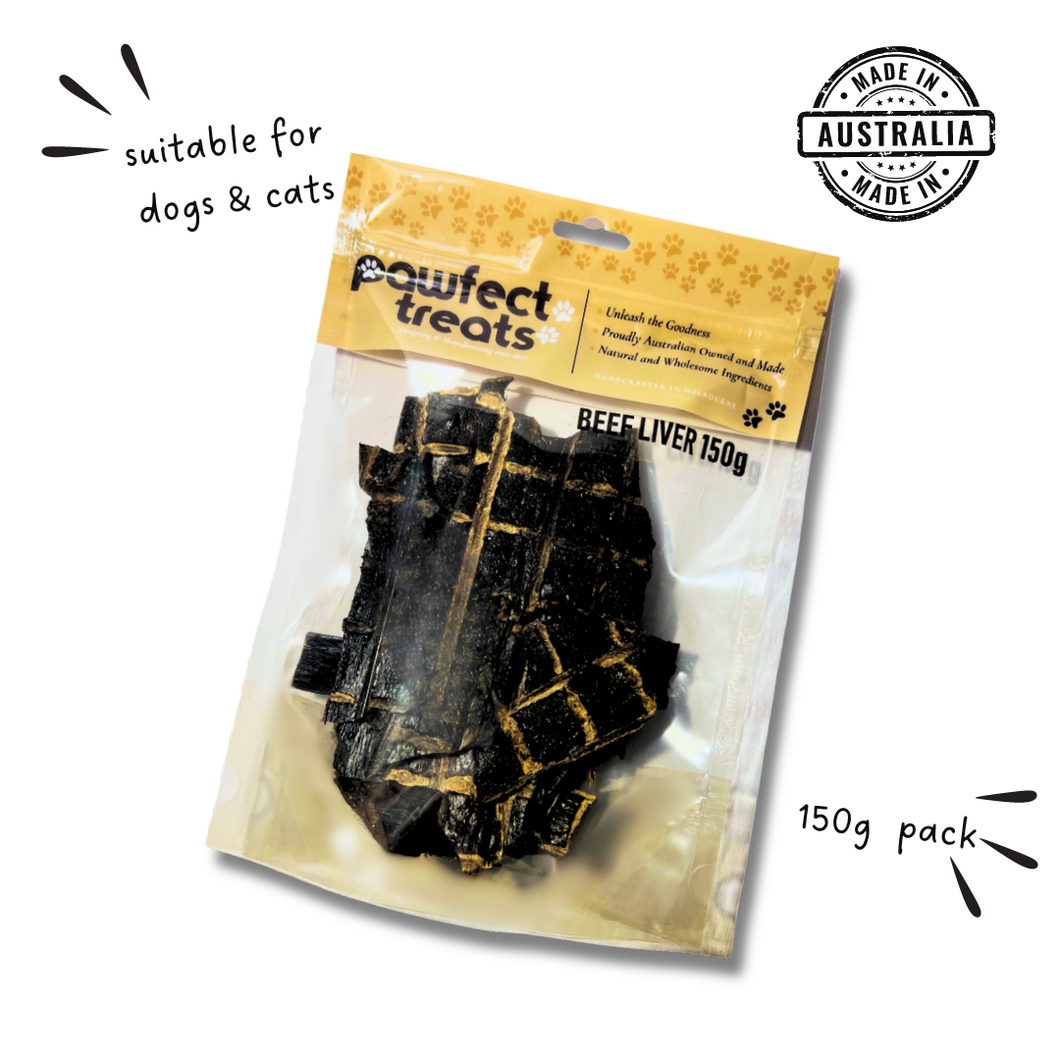 Dog Treats - Pawfect Treats 100% Natural Slow Dried Beef Liver 150g